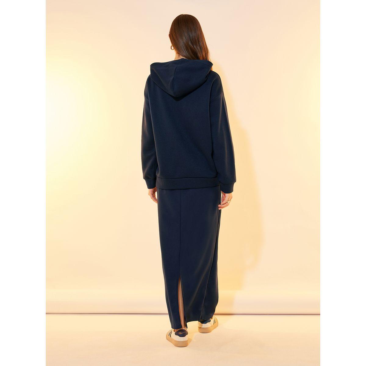 Take Two Solid Hooded Zipper Jacket and Skirts Co-Ords Set-women-clothing-coordsets-image-6