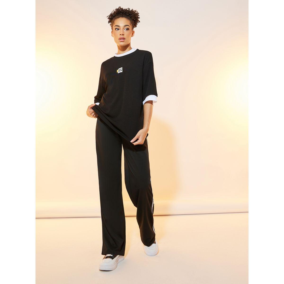 Take Two Side Striped Detail Wide Leg Joggers-women-clothing-bottoms-joggers-image-1