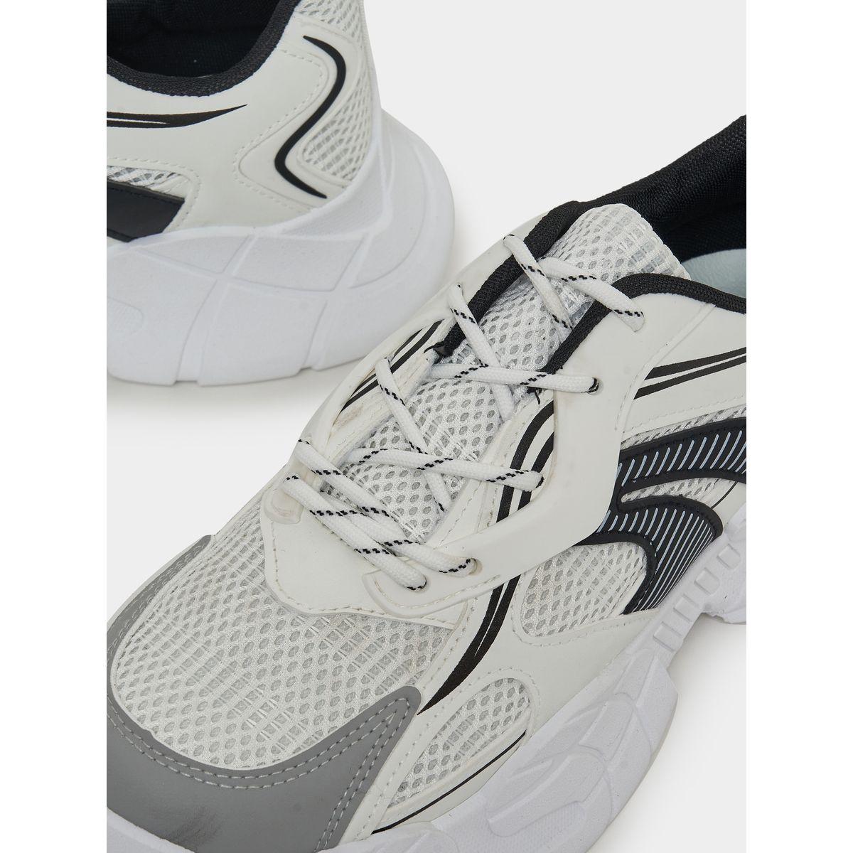 Styli Color Block Graphic Cut Out Chunky Sole Sneakers-men-shoes-sneakers-image-4