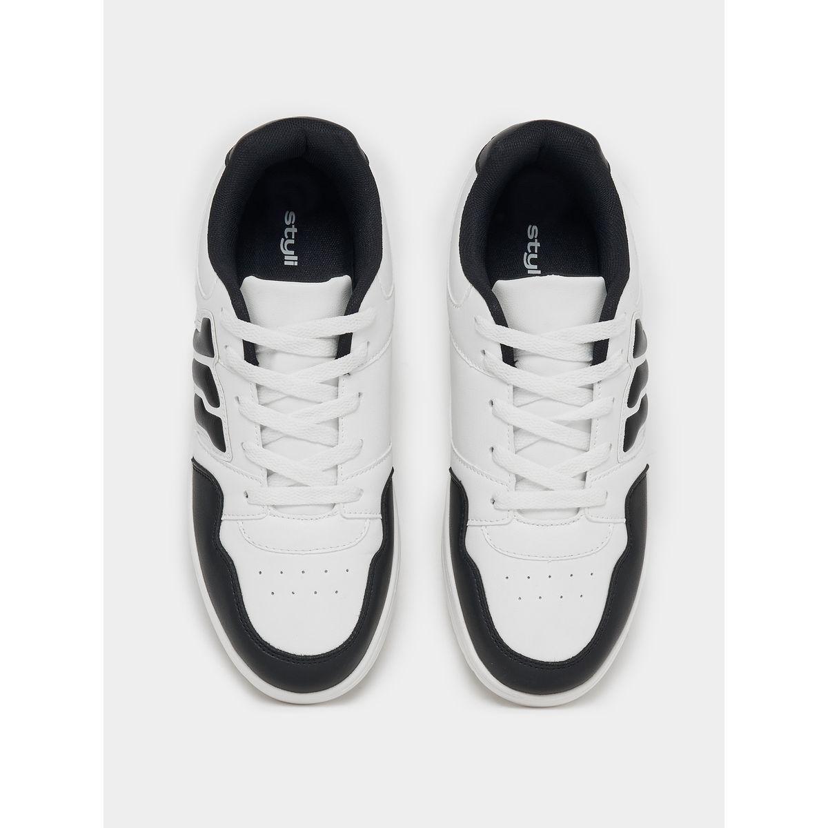 Styli Graphic Patch Work Lace Up Platform Sole Sneakers-men-shoes-sneakers-image-5