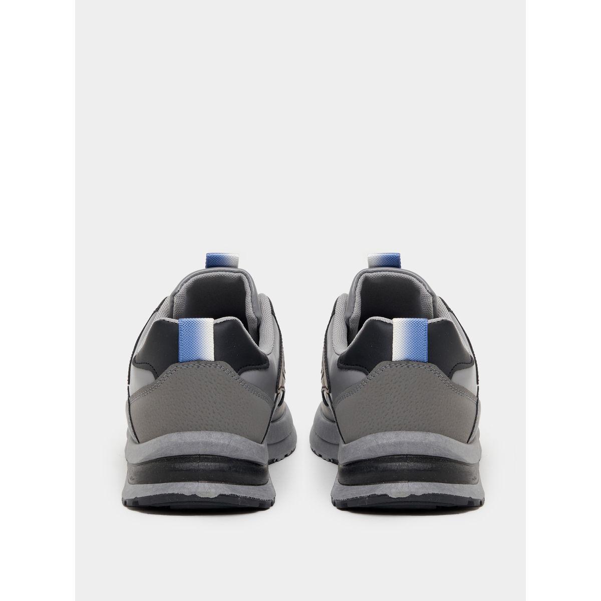 Styli Textured Contrast Panel Lace Up Sneakers-men-shoes-sneakers-image-4