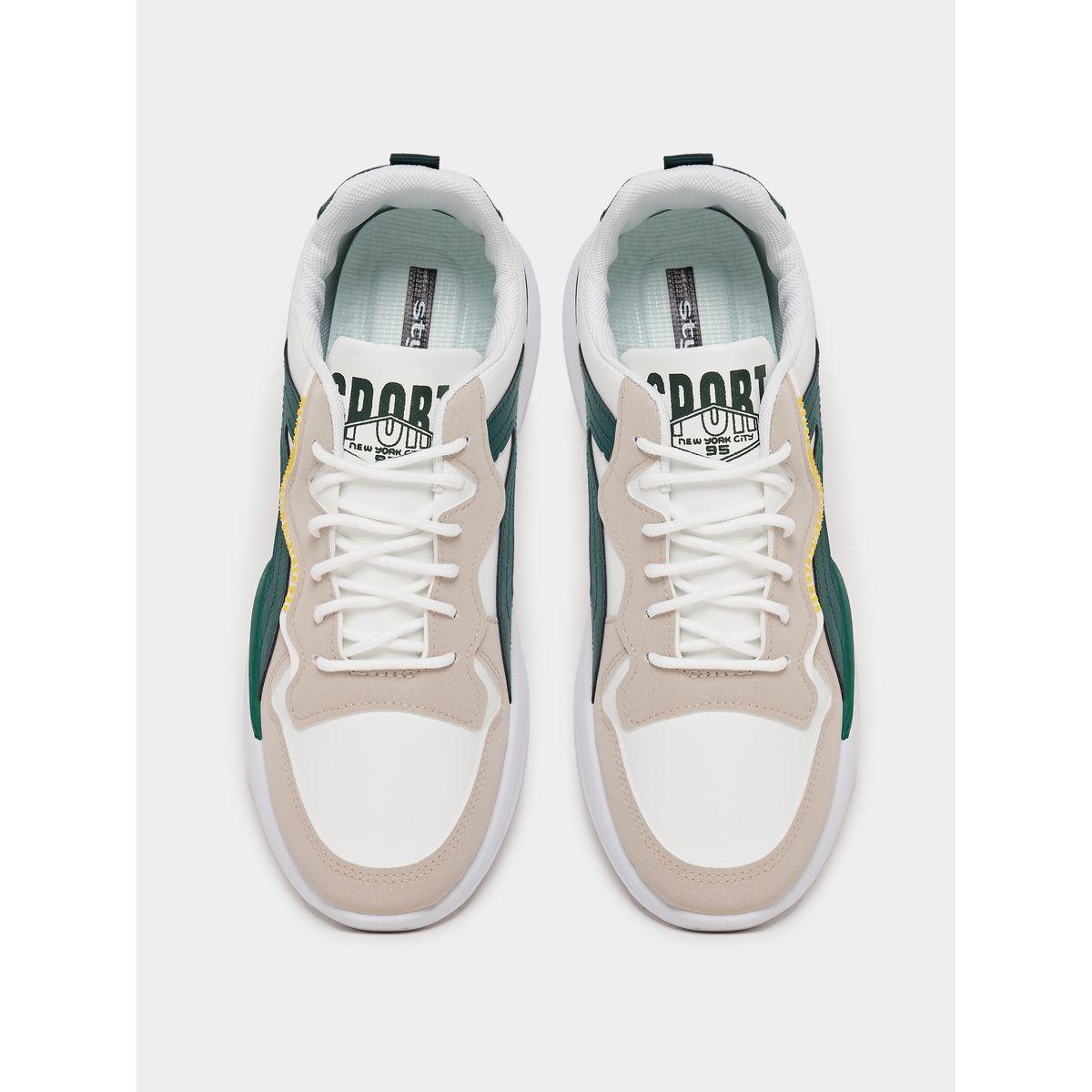 Styli Color Block Graphic Upper Lace Up Sneakers-men-shoes-sneakers-image-5