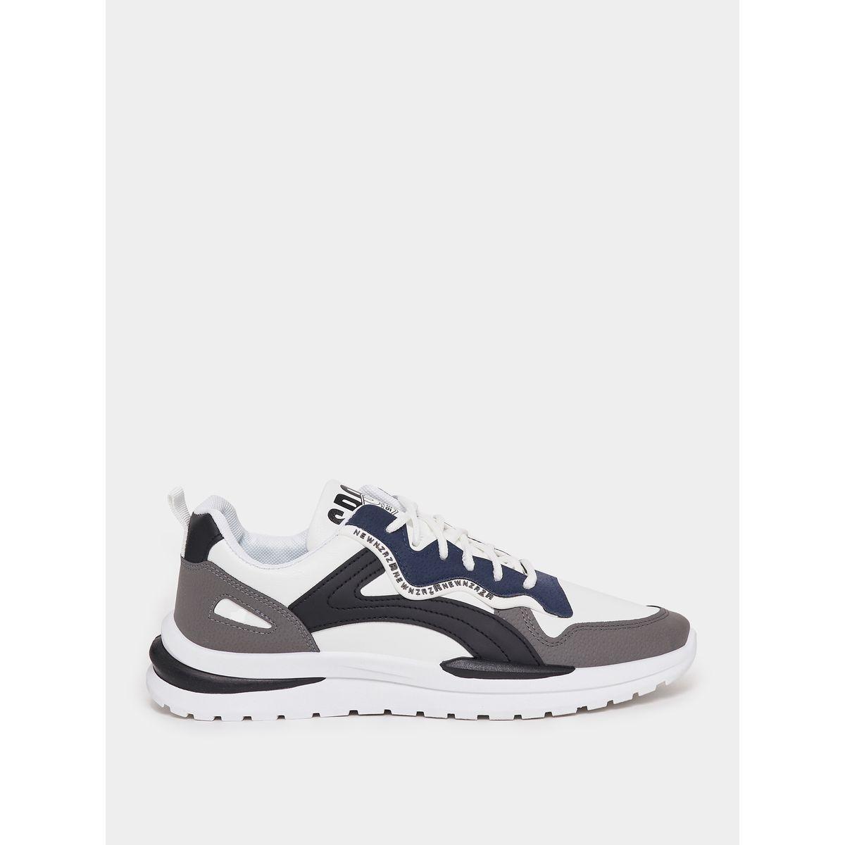 Styli Color Block Graphic Upper Lace Up Sneakers-men-shoes-sneakers-image-1
