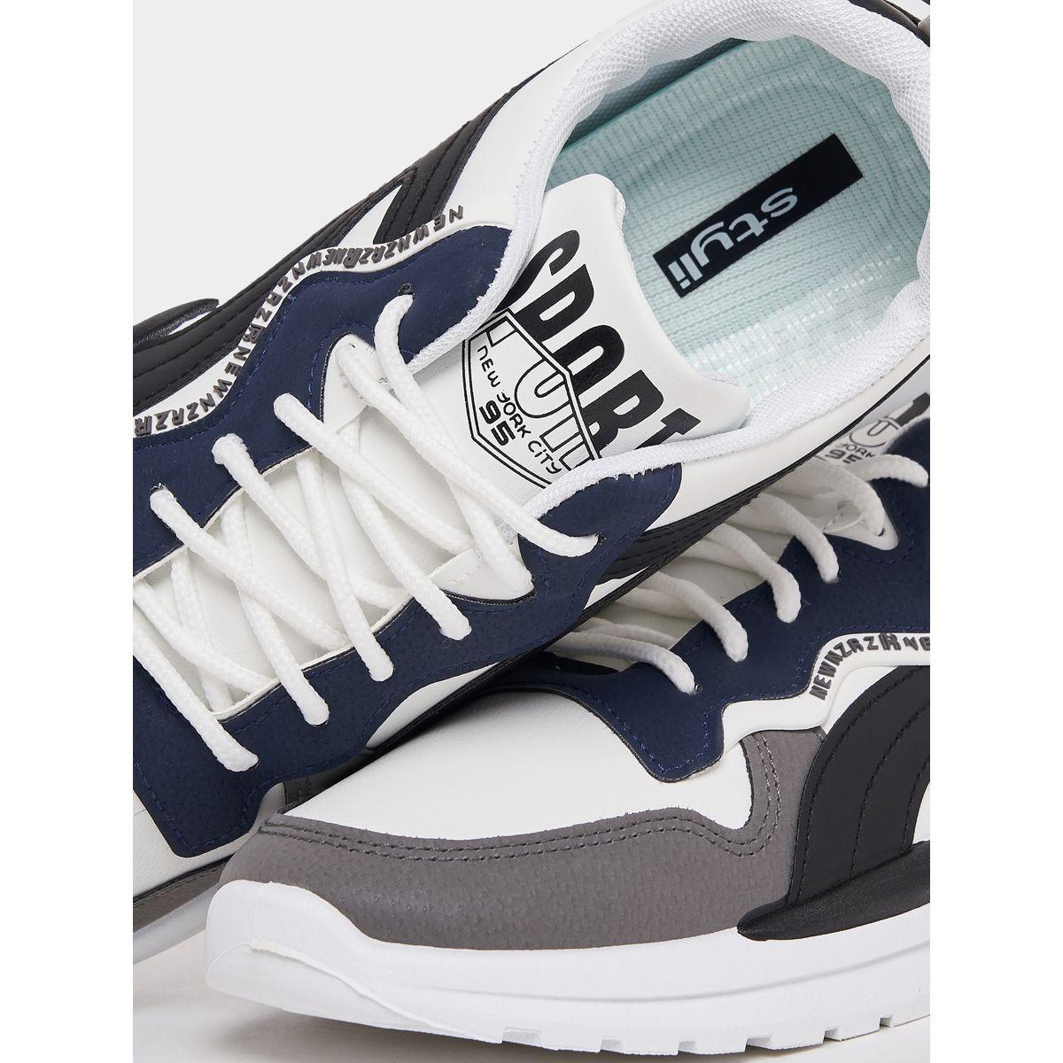 حذاء سنيكرز بنمط كتل الالوان ورباط غلق-men-shoes-sneakers-image-4
