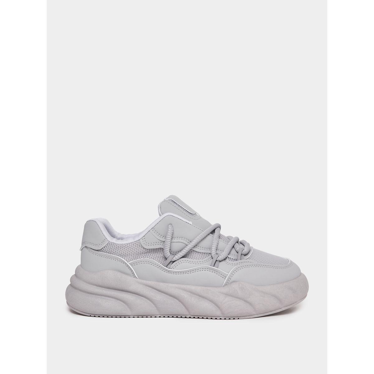 Styli Textured Chunky Sole Lace Up Sneakers-men-shoes-sneakers-image-1