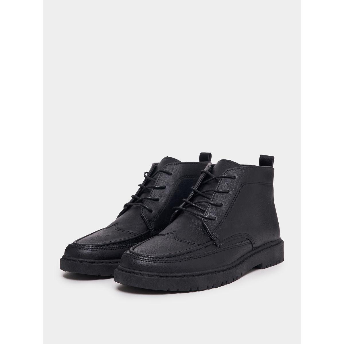 Styli Hi-Top Flat Heel Lace Up Ankle Boots-men-shoes-boots-image-2