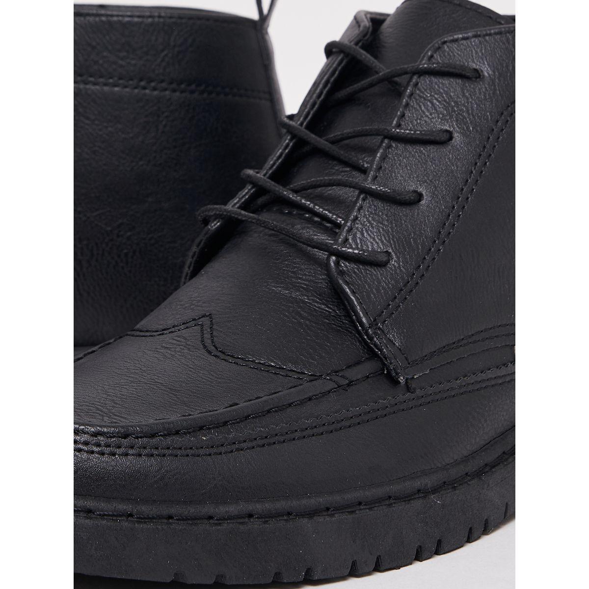 Styli Hi-Top Flat Heel Lace Up Ankle Boots-men-shoes-boots-image-4