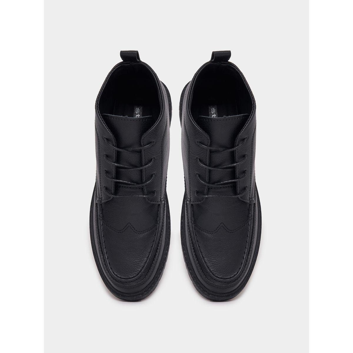 Styli Hi-Top Flat Heel Lace Up Ankle Boots-men-shoes-boots-image-5