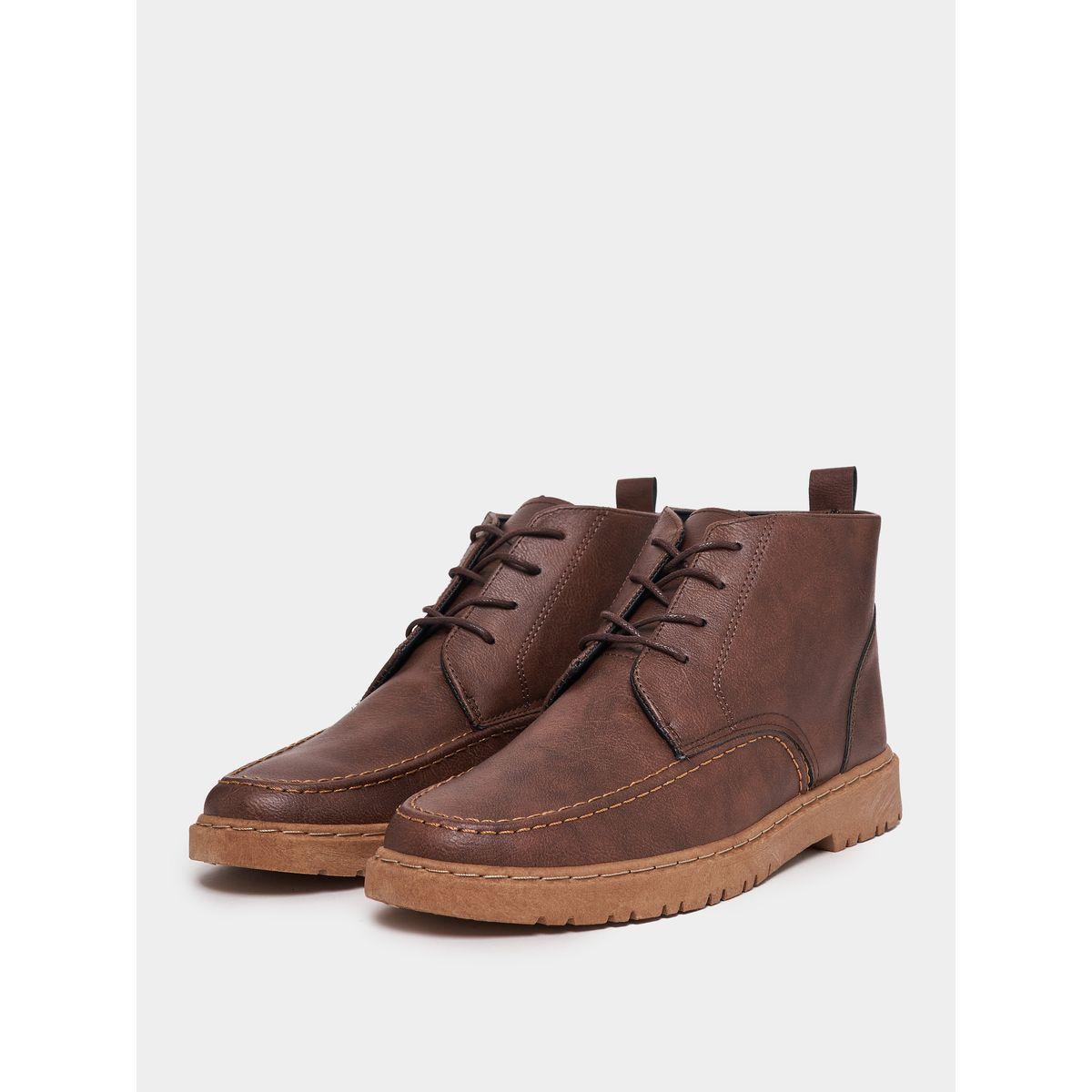 Styli Hi-Top Flat Heel Lace Up Ankle Boots-men-shoes-boots-image-2