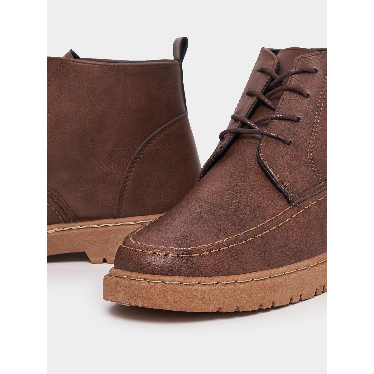 Styli Hi-Top Flat Heel Lace Up Ankle Boots-men-shoes-boots-image-4