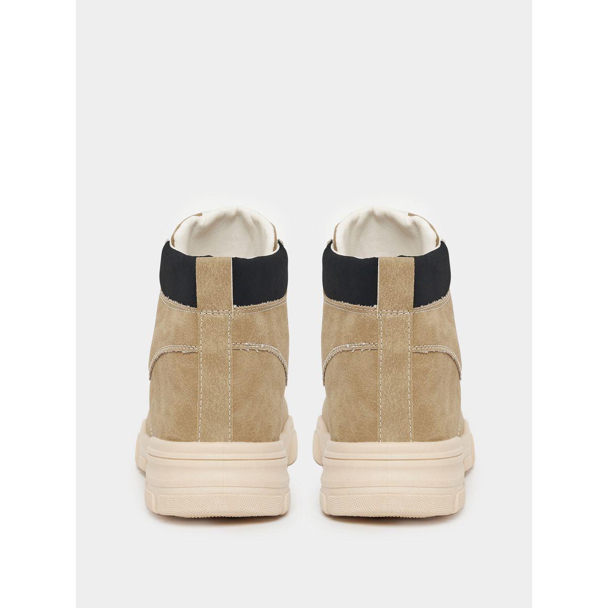 Styli Textured Stitch Detail Lace Up Ankle Boots-men-shoes-boots-image-3