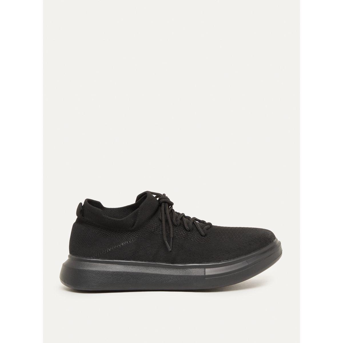 Styli Textured Lace Up Platform Sole Sneakers-men-shoes-sneakers-image-2