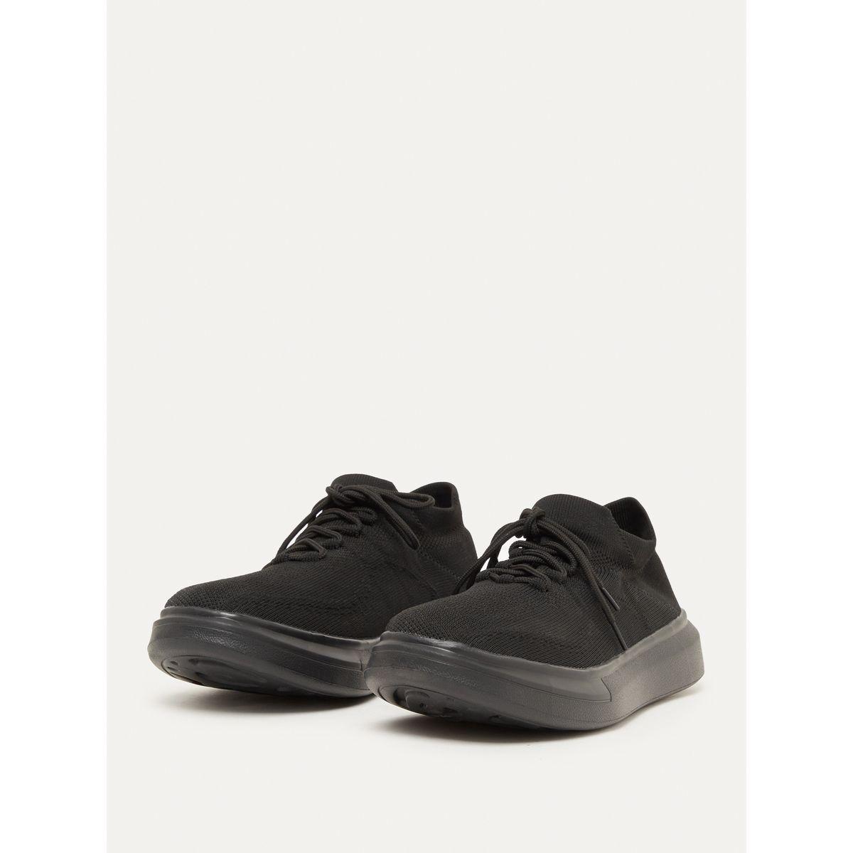 Styli Textured Lace Up Platform Sole Sneakers-men-shoes-sneakers-image-3