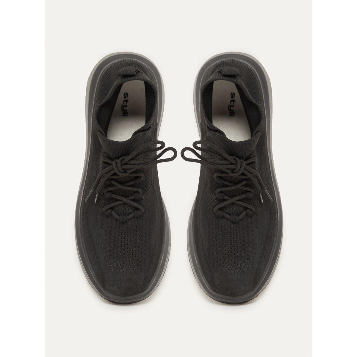 Styli Textured Lace Up Platform Sole Sneakers-men-shoes-sneakers-image-6