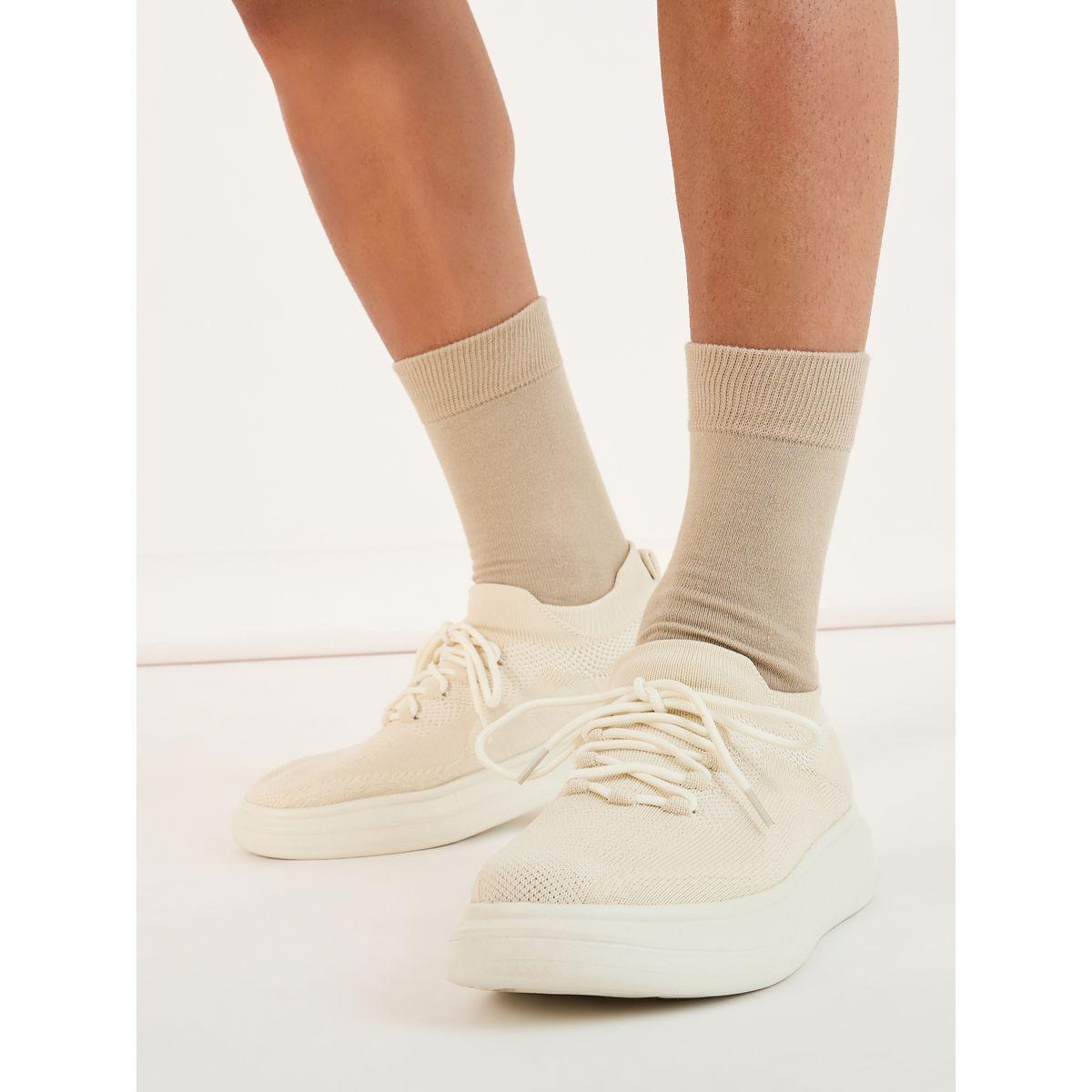Styli Textured Lace Up Platform Sole Sneakers-men-shoes-sneakers-image-7
