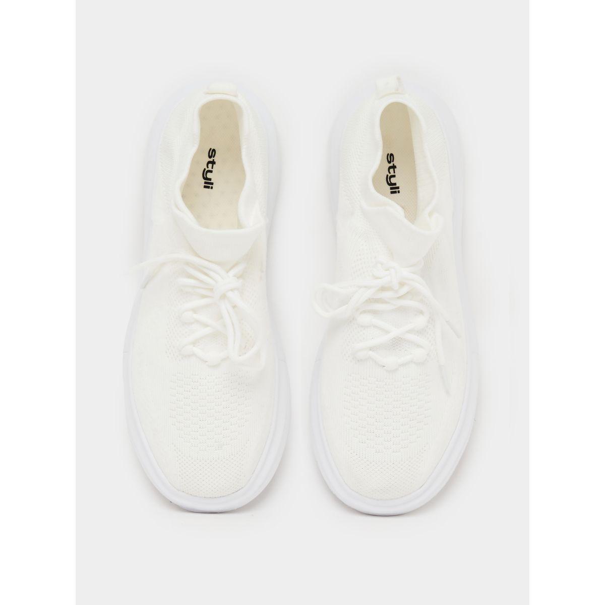 حذاء سنيكرز بنعل بلاتفورم ورباط غلق-men-shoes-sneakers-image-5