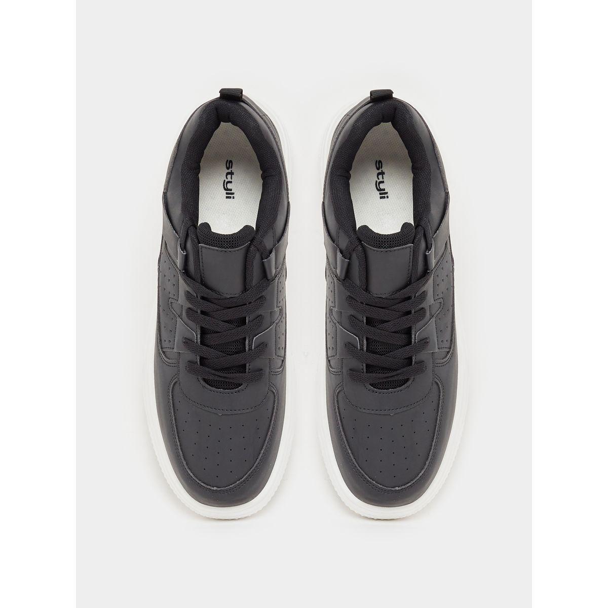 حذاء سنيكرز بنعل بلاتفورم ورباط غلق-men-shoes-sneakers-image-5