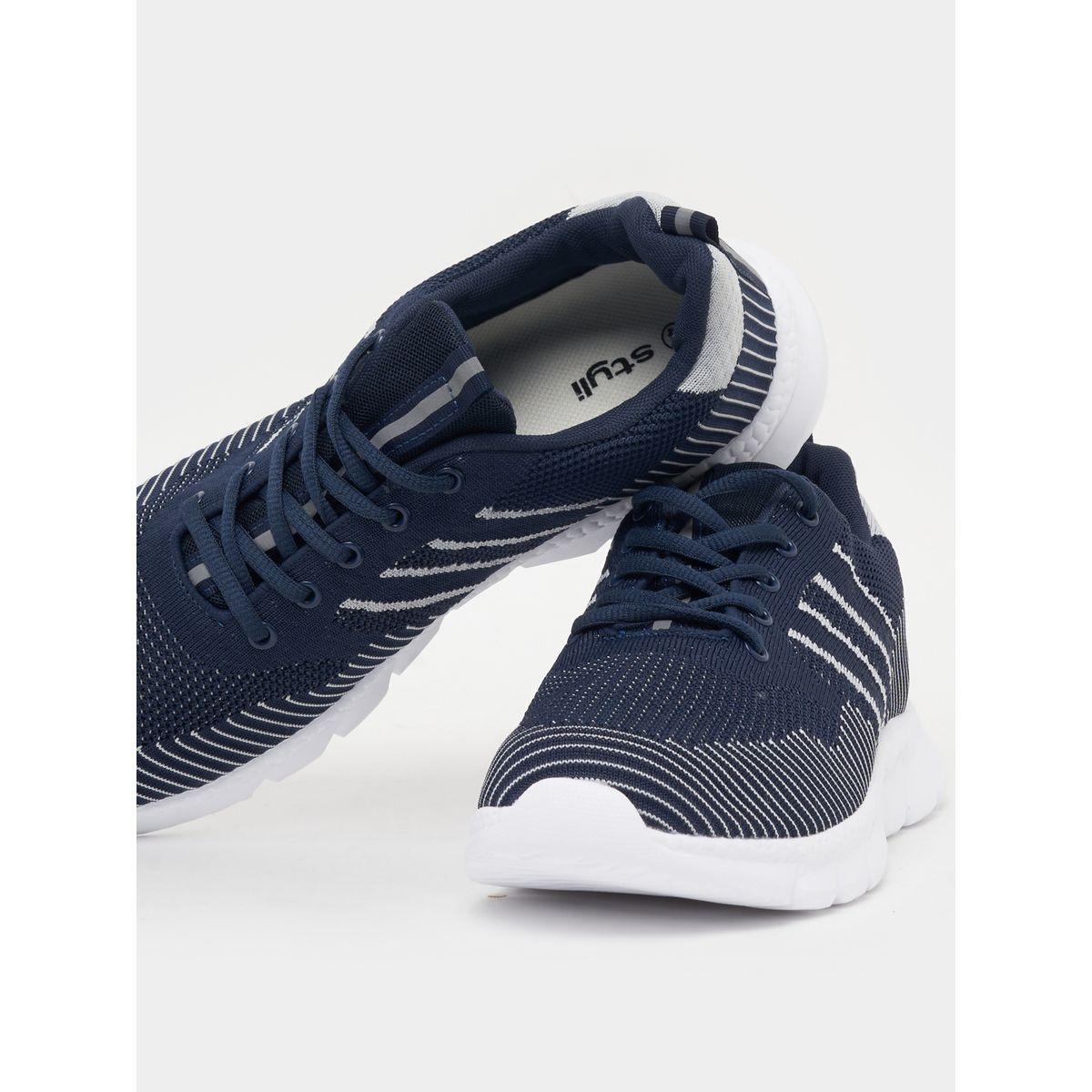 Styli Textured Gripped Sole Lace Up Sneakers-men-shoes-sneakers-image-3