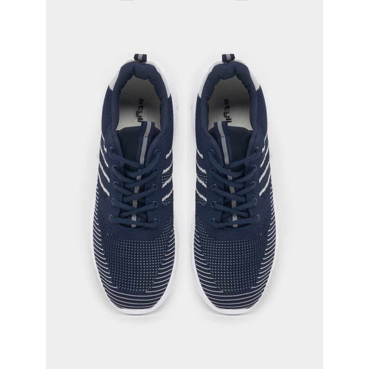 Styli Textured Gripped Sole Lace Up Sneakers-men-shoes-sneakers-image-5
