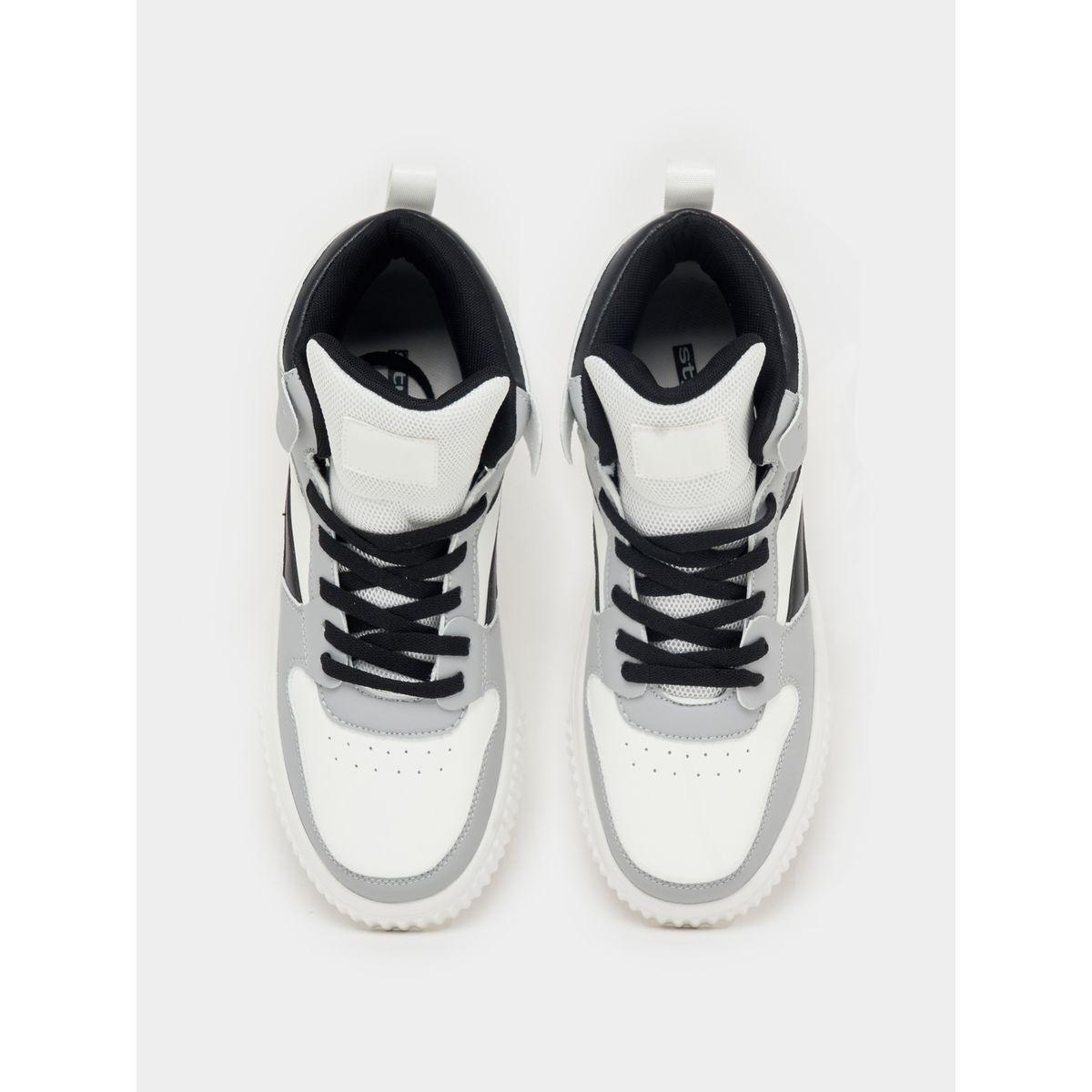 Styli Color Block Hi-Top Lace Up Skateboarding Shoes-men-shoes-sneakers-image-5