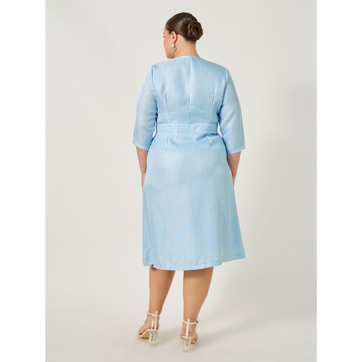 Styli Plus Size Textured V-Neck Wrap Midi Dress-women-clothing-dresses-image-6
