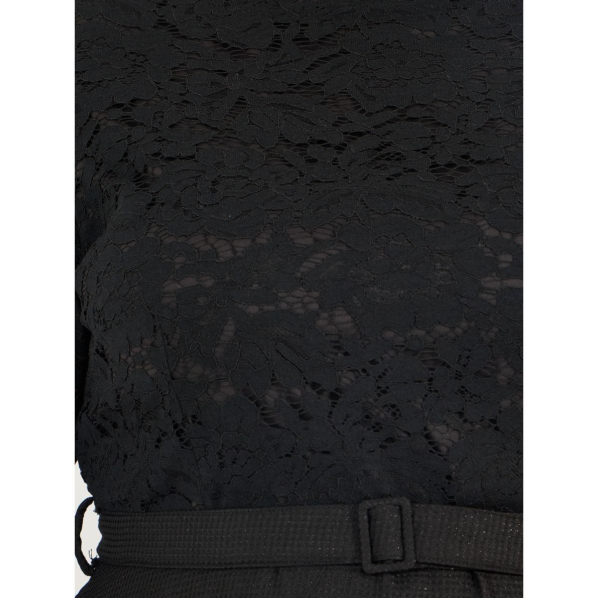 Styli Plus Size Lace Insert A-Line Midi Dress with Belt-women-clothing-dresses-image-3