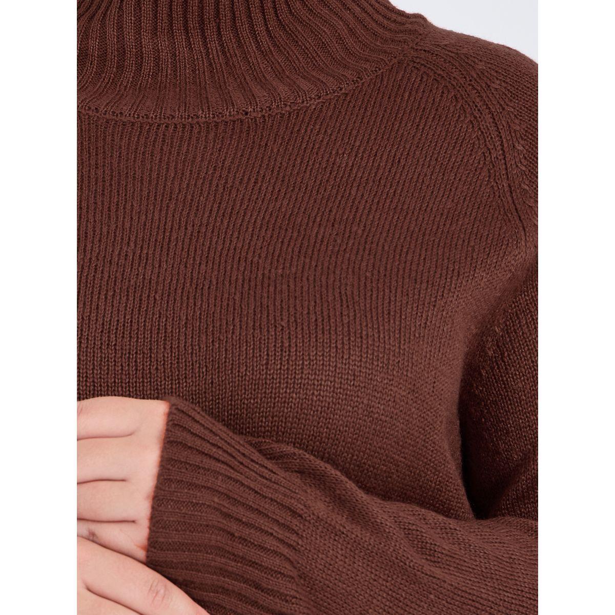 Styli Plus Size Long Sleeves Knitted Sweater Knee Length Dress-women-clothing-dresses-image-3
