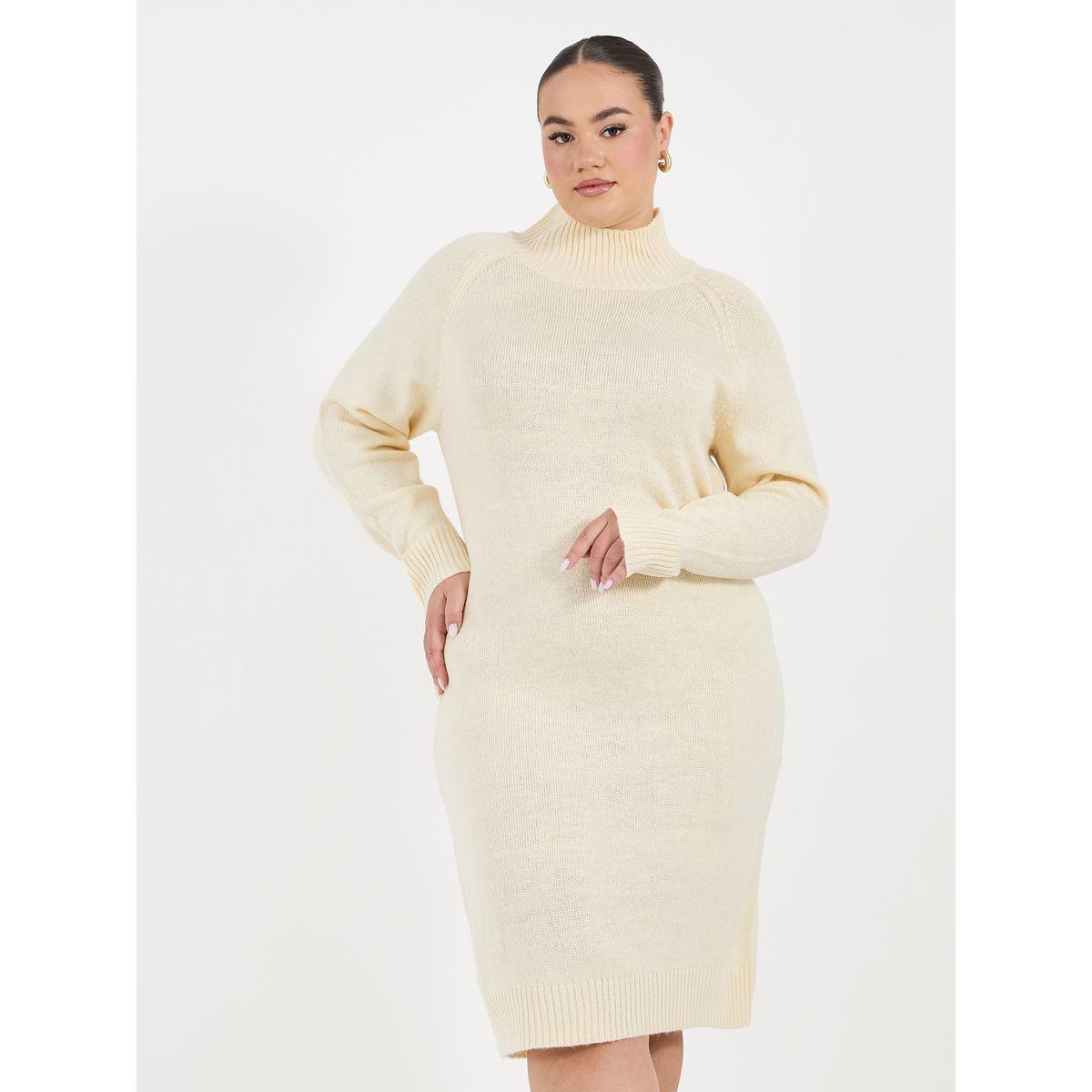 فستان بطول الركبة ومقاس كبير مع أكمام طويلة-women-clothing-dresses-image-2