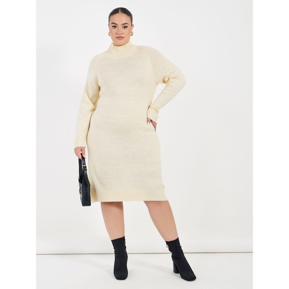 فستان بطول الركبة ومقاس كبير مع أكمام طويلة-women-clothing-dresses-image-4