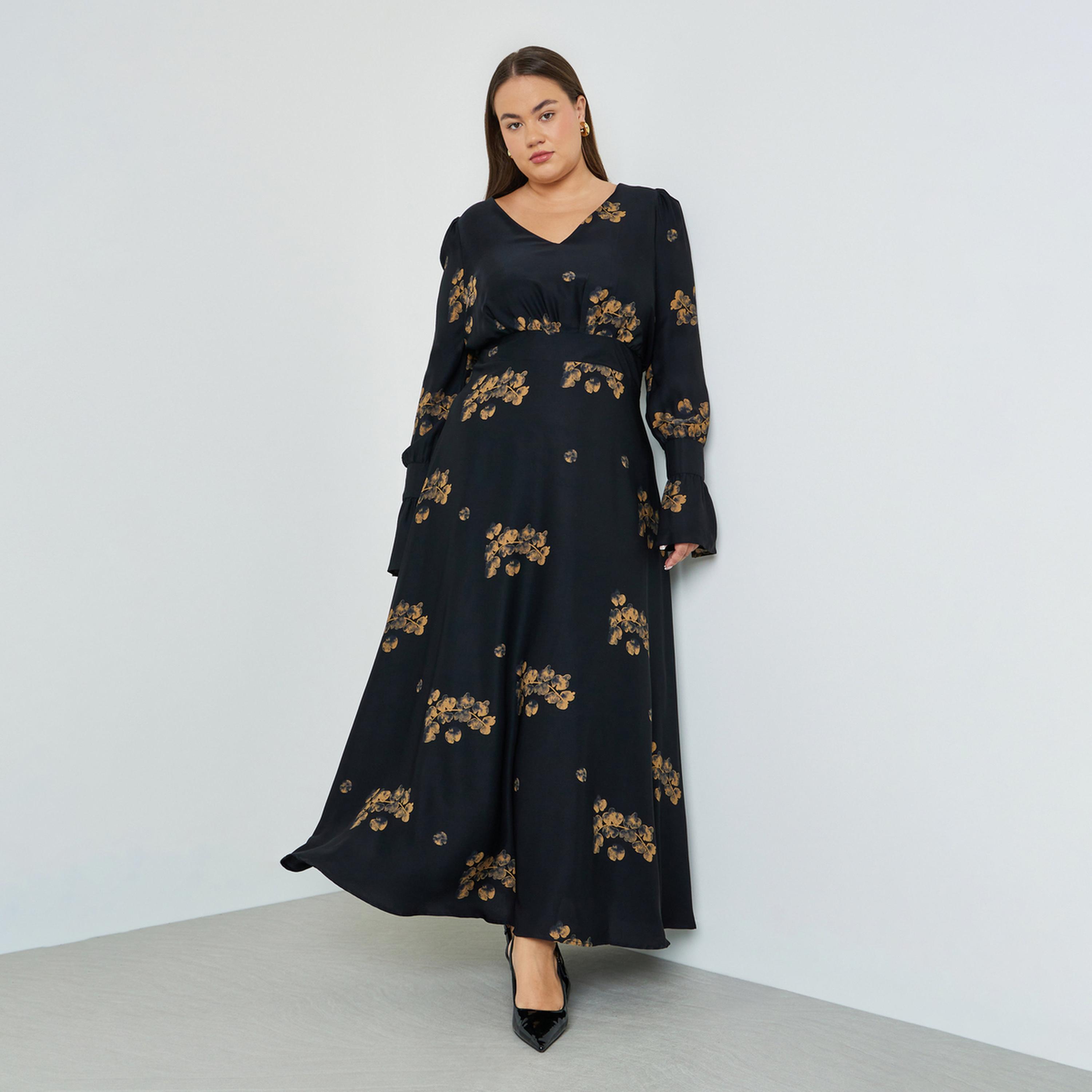 فستان طويل مطبوع بمقاس كبير-women-clothing-dresses-image-1