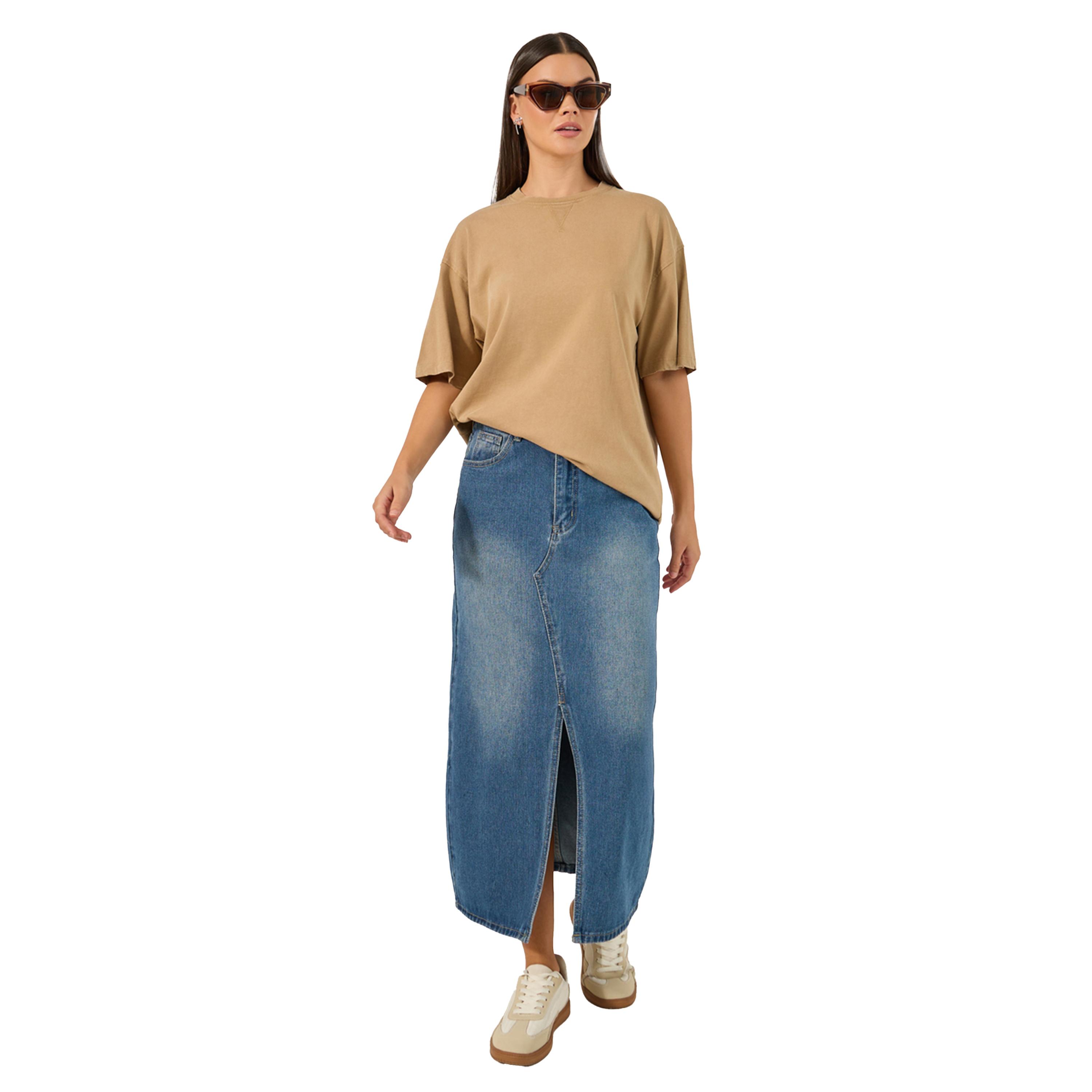 Styli Solid Oversized Round Neck T-Shirt-women-clothing-tshirts-image-2