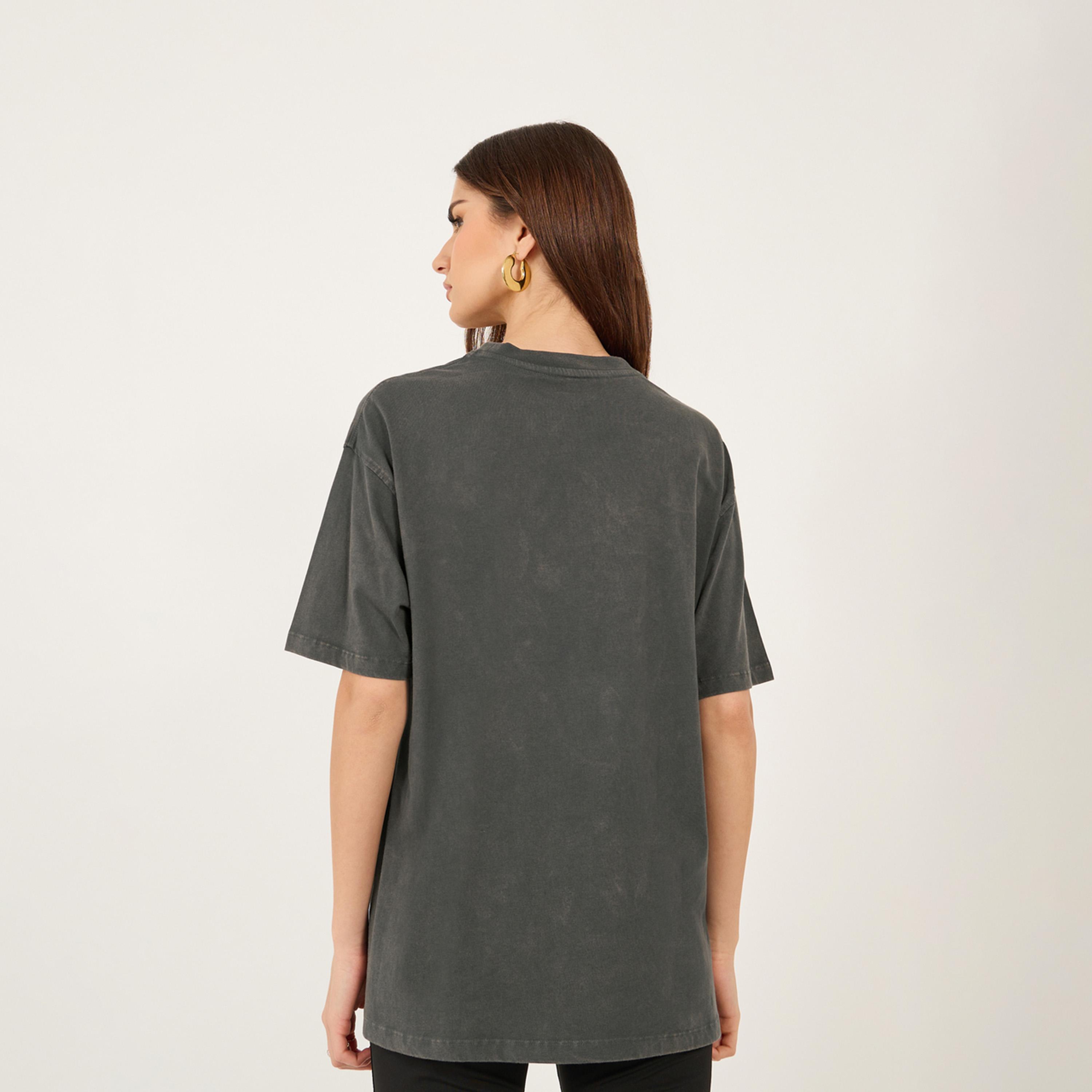 Styli Slogan Print Round Neck Oversized T-Shirt-women-clothing-tshirts-image-5