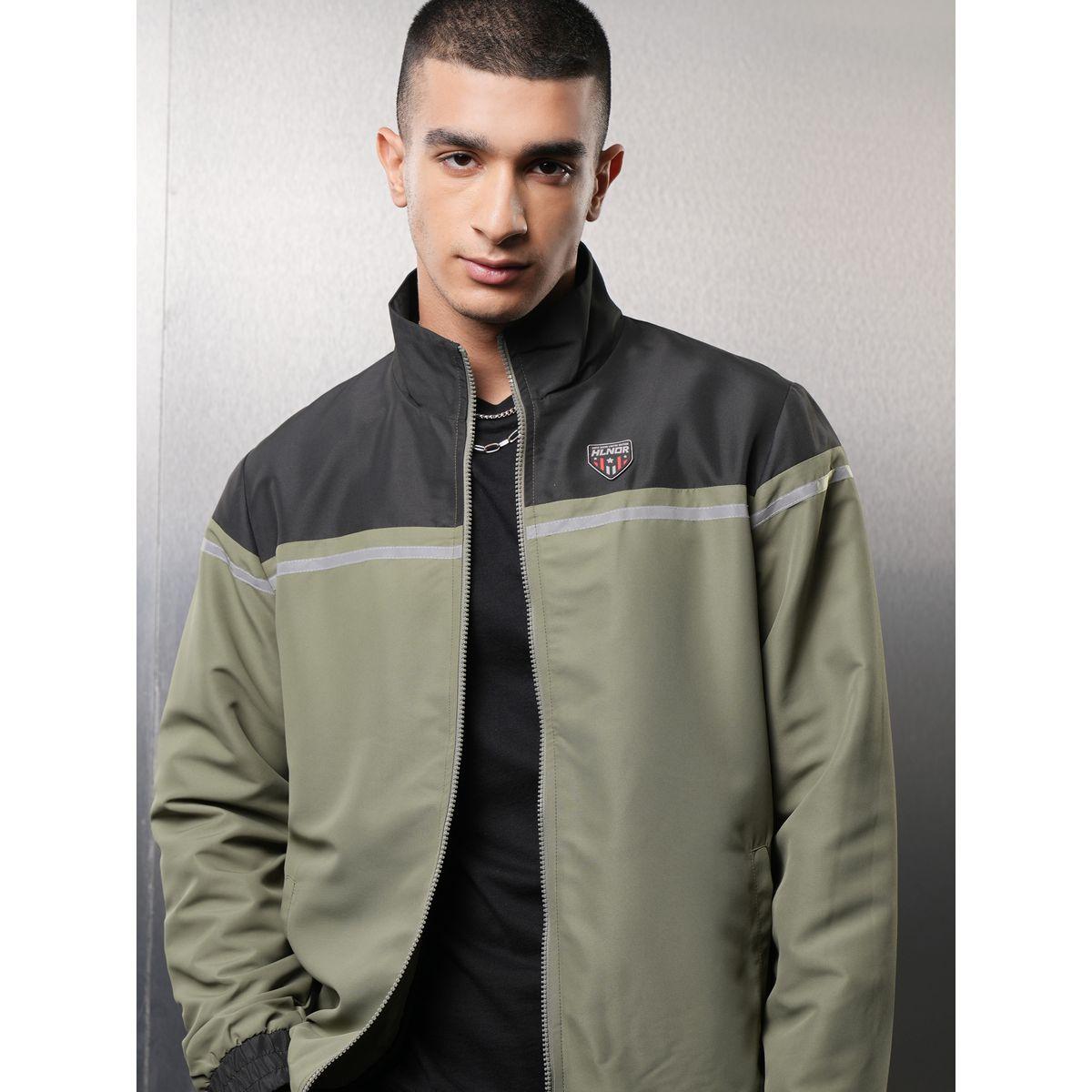 جاكيت وايندبريكر بياقة عالية ونمط كتل الالوان هايلاندر × ستايلي-men-clothing-jacketsandblazers-jackets-image-1