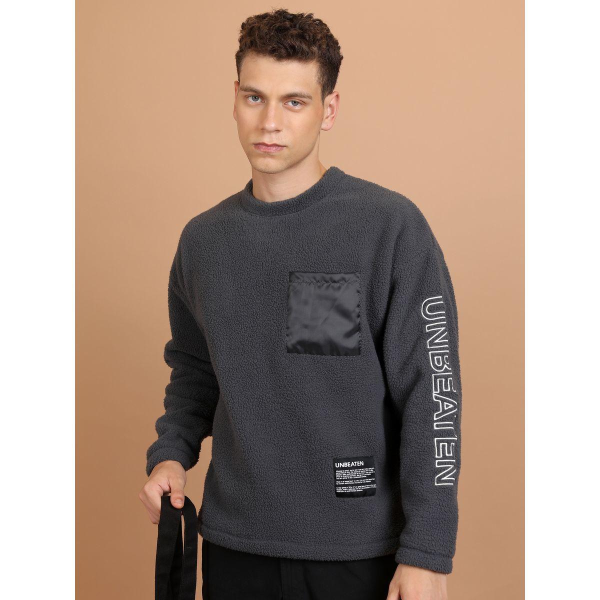 Highlander X Styli  Oversized Slogan Print Teddy Sweatshirt-men-winterwear-hoodiesandsweatshirts-image-1