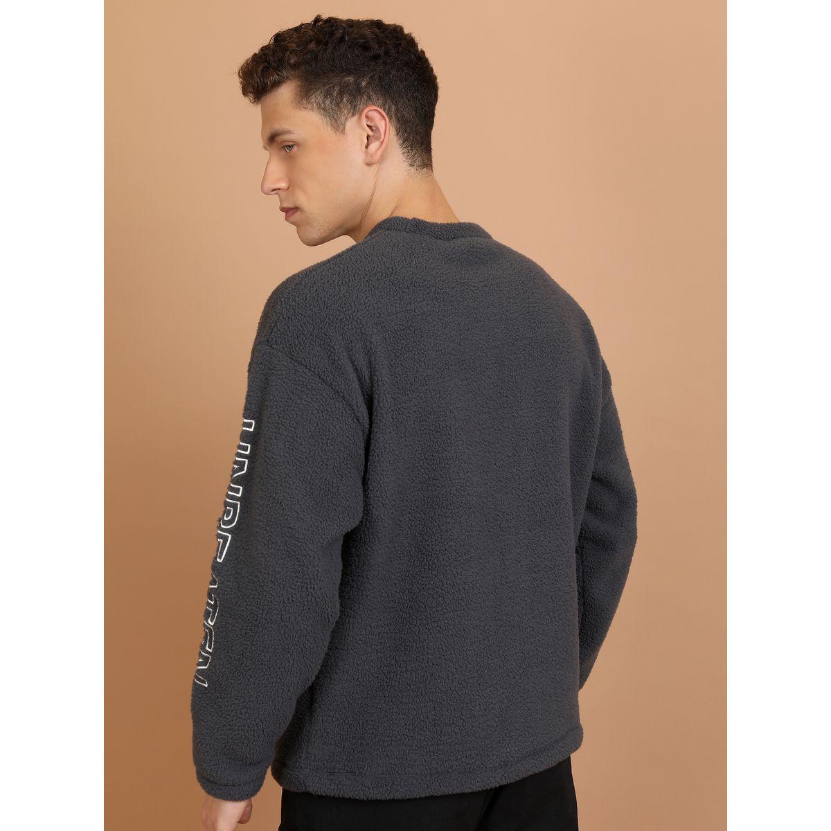 Highlander X Styli  Oversized Slogan Print Teddy Sweatshirt-men-winterwear-hoodiesandsweatshirts-image-3
