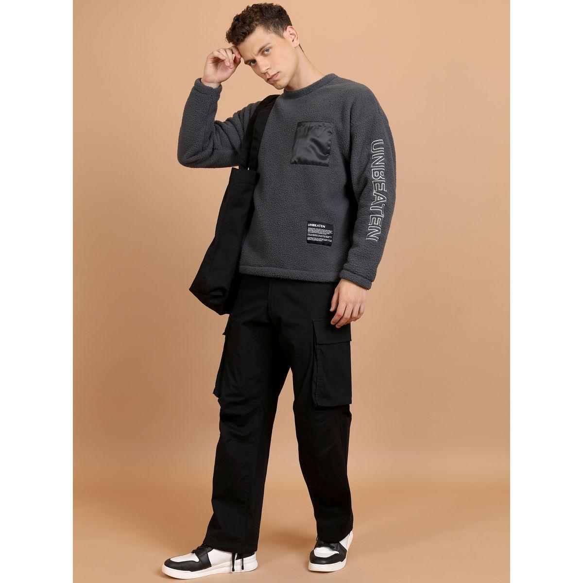 Highlander X Styli  Oversized Slogan Print Teddy Sweatshirt-men-winterwear-hoodiesandsweatshirts-image-4