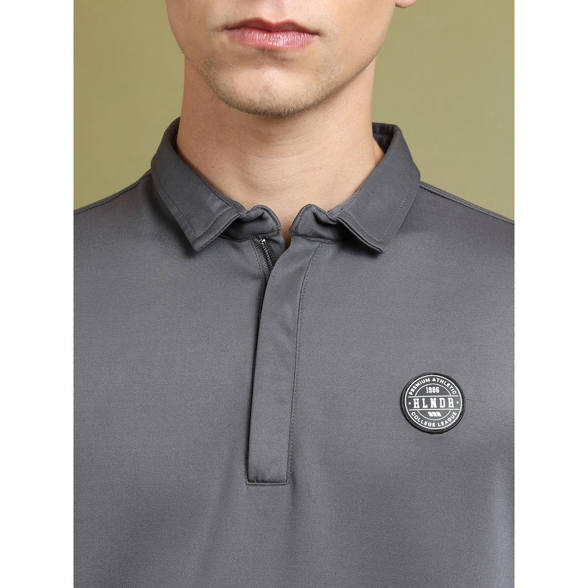 Highlander X Styli  Solid Badge Detail Polo Neck Sweatshirt-men-winterwear-hoodiesandsweatshirts-image-2