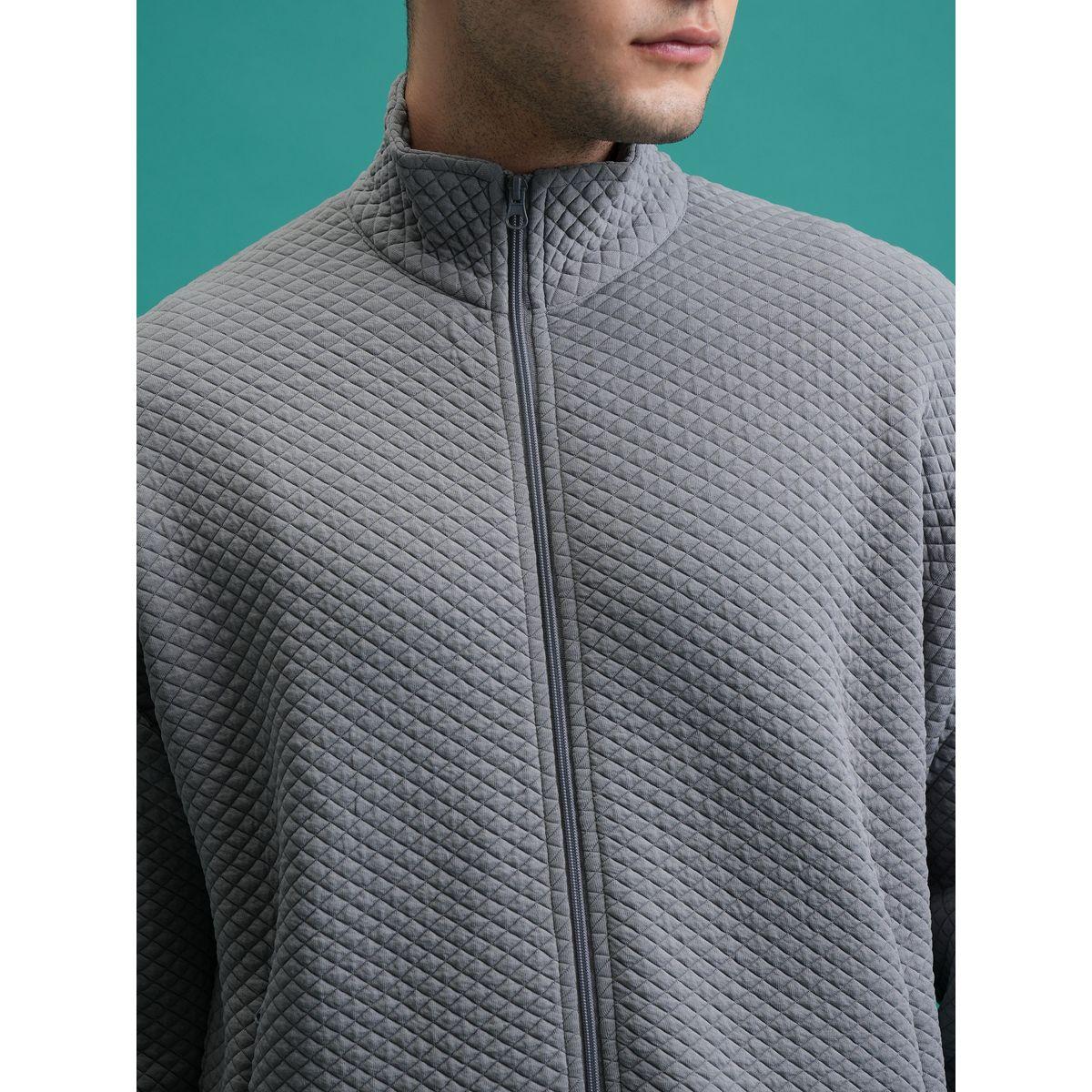 Highlander X Styli  Textured Front Zip Collared Sweatshirt-men-winterwear-hoodiesandsweatshirts-image-2