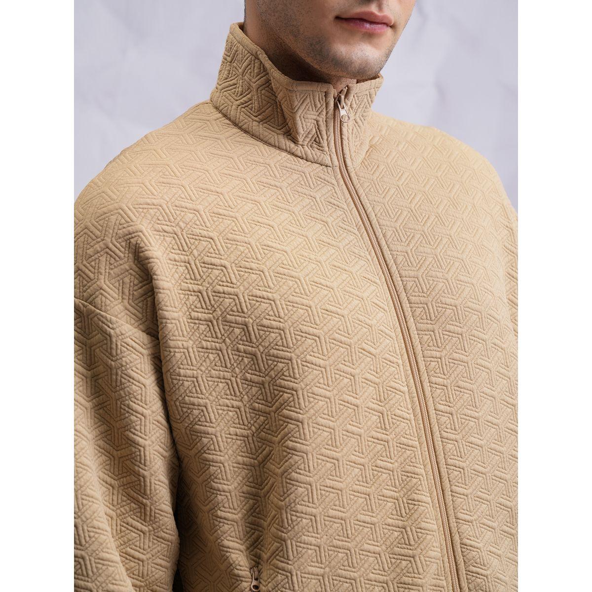 Highlander X Styli  Textured Front Zip Collared Sweatshirt-men-winterwear-hoodiesandsweatshirts-image-2