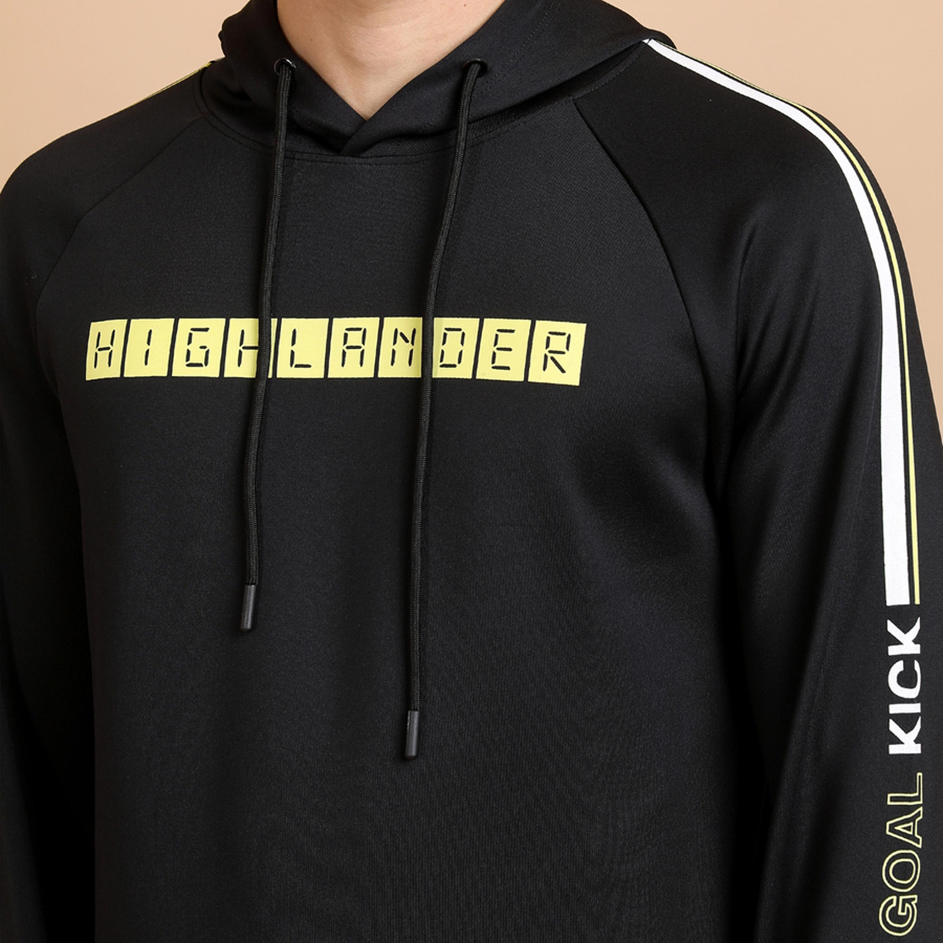 هايلاندر × ستايلي - هودي بغطاء رأس بأكمام راجلان مطبوعة مع رباط-men-winterwear-hoodiesandsweatshirts-image-2