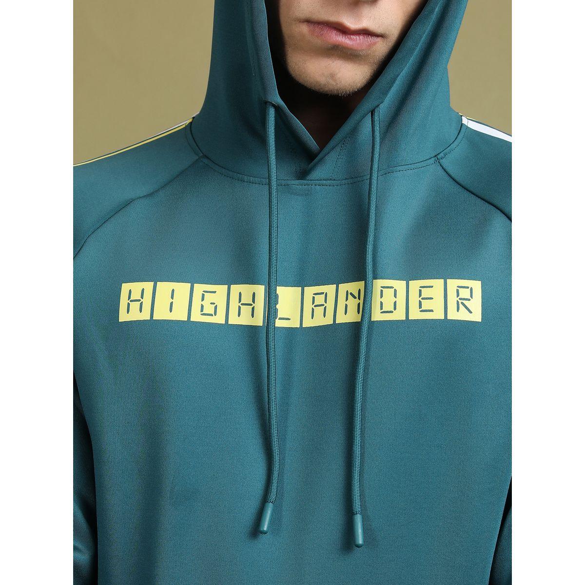 هودي مطبع بأكمام ريجلان وأربطة هايلاندر × ستايلي-men-winterwear-hoodiesandsweatshirts-image-2