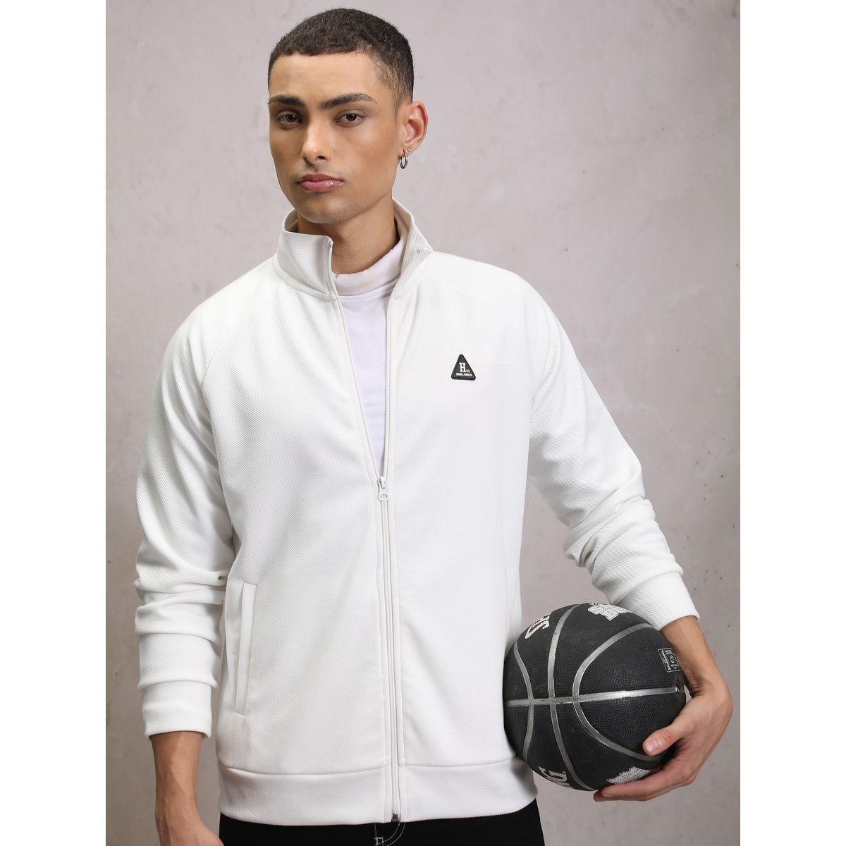 سويت شيرت بتفاصيل بارزة الملمس وسحَّاب غلق هايلاندر × ستايلي-men-winterwear-hoodiesandsweatshirts-image-1