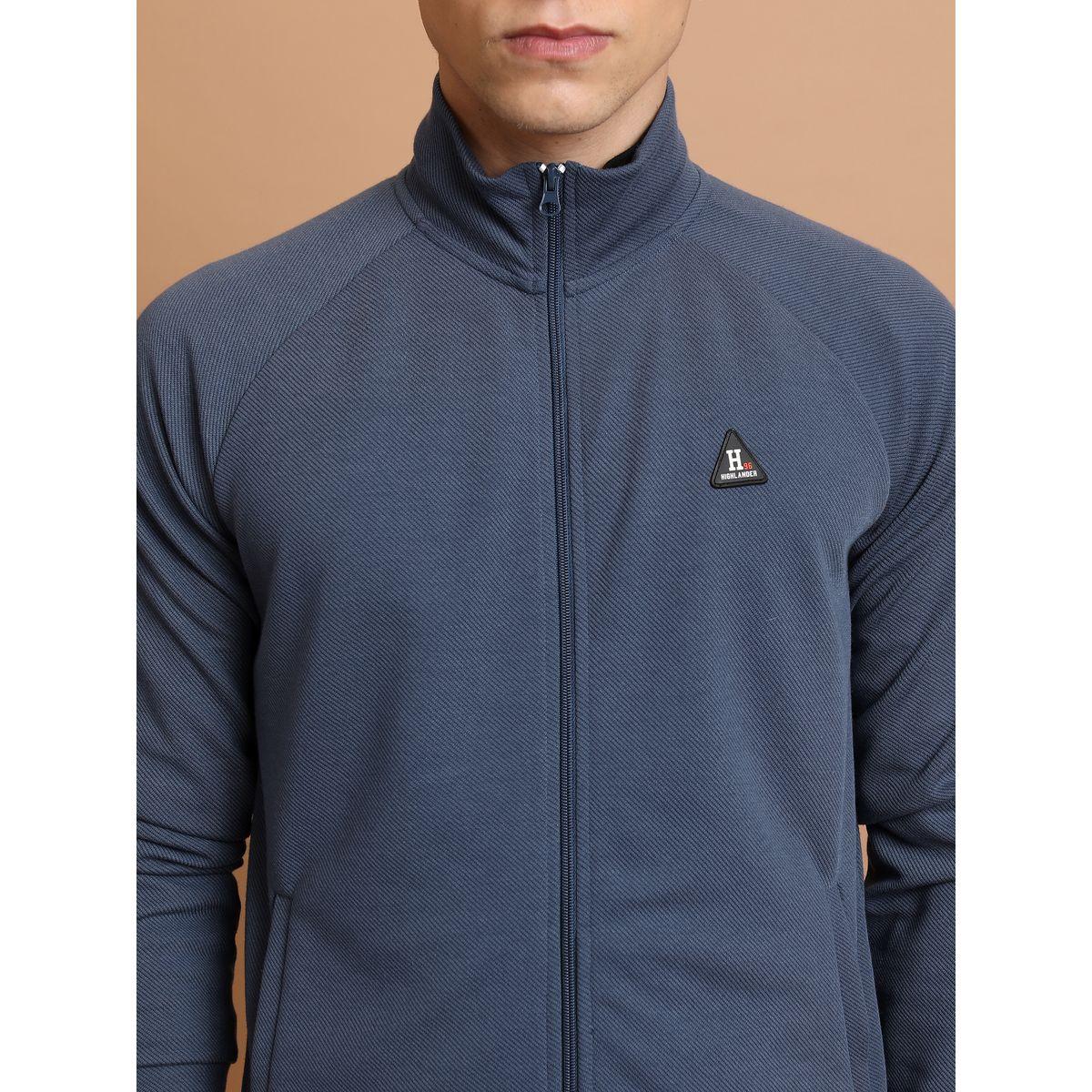 Highlander X Styli  Textured Badge Detail Full Zip Sweatshirt-men-winterwear-hoodiesandsweatshirts-image-2