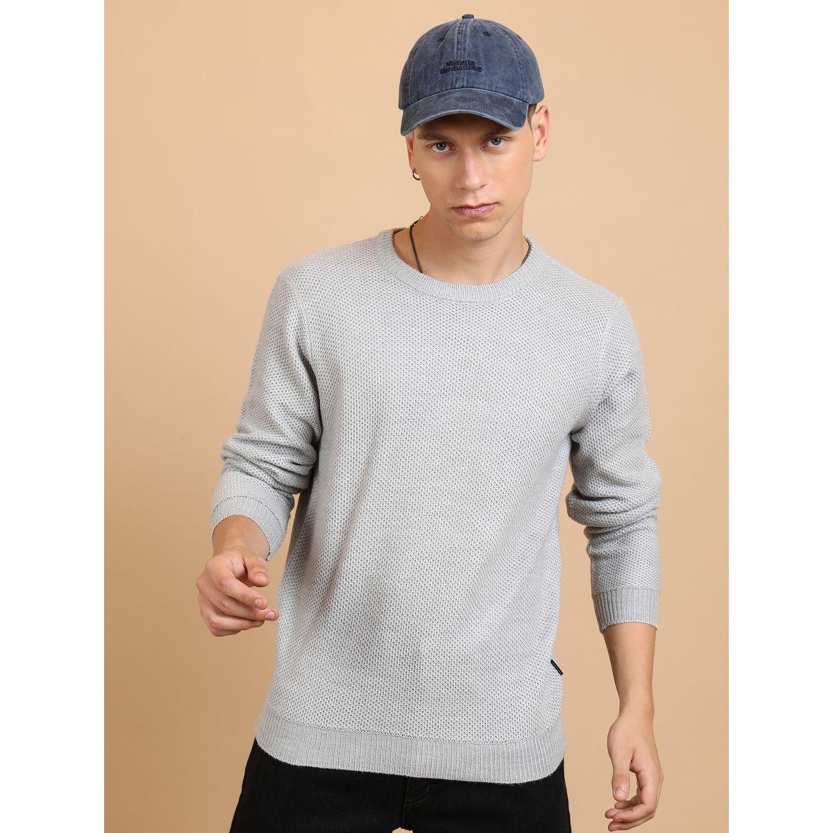 Highlander X Styli  Textured Knit Round Neck Sweater-men-clothing-sweatersandpullovers-image-1