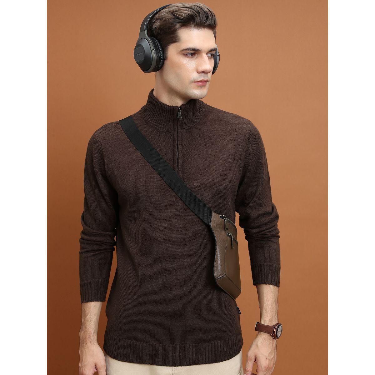 Highlander X Styli  Turtle Neck Knit Sweater with Half-Zip-men-clothing-sweatersandpullovers-image-1