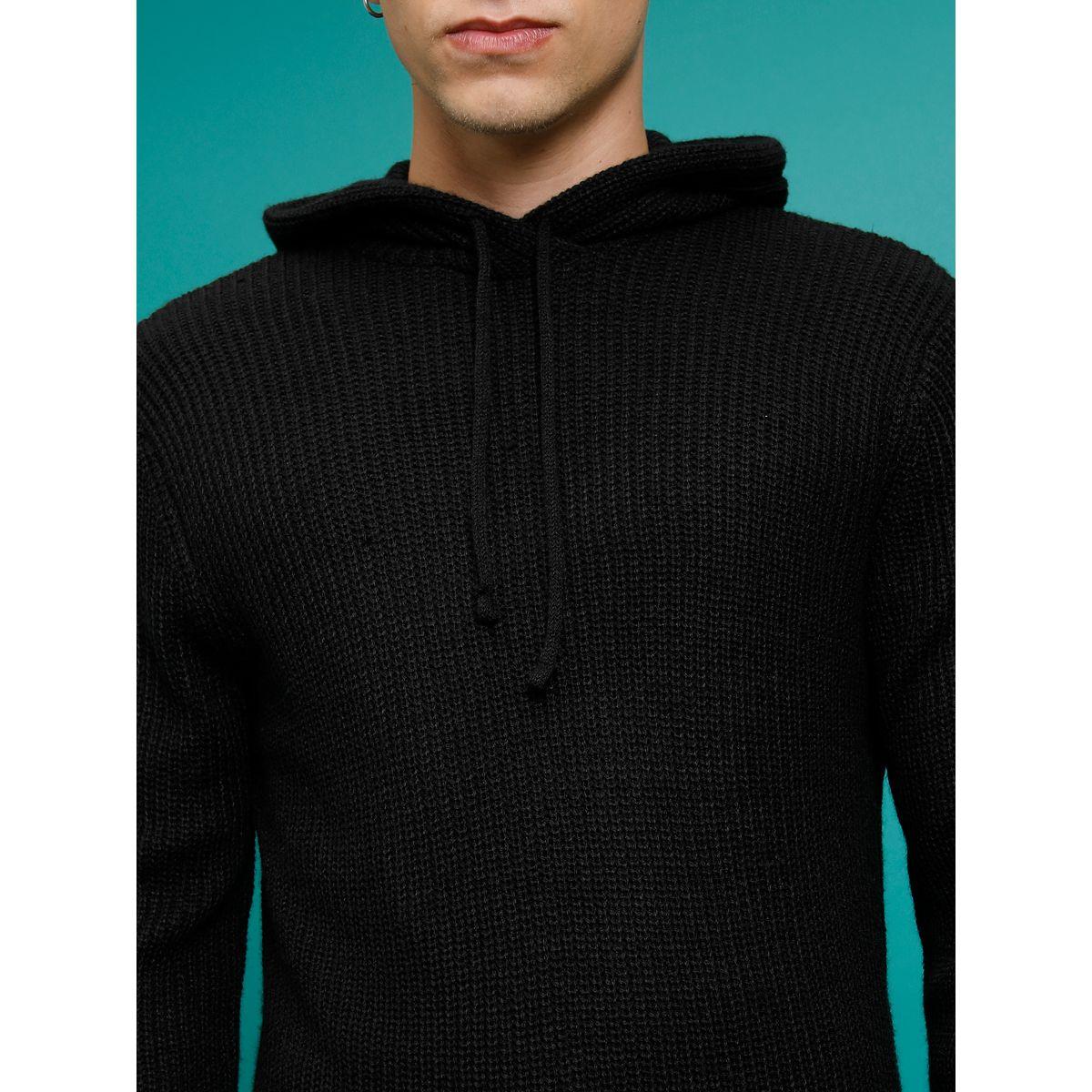 Highlander X Styli  Ribbed Hooded Sweater with Drawstring-men-clothing-sweatersandpullovers-image-2