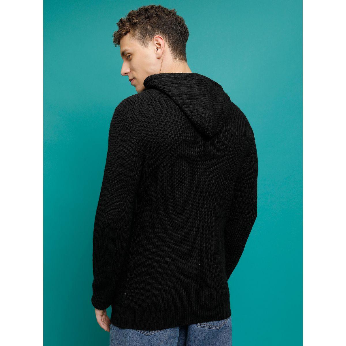 Highlander X Styli  Ribbed Hooded Sweater with Drawstring-men-clothing-sweatersandpullovers-image-3