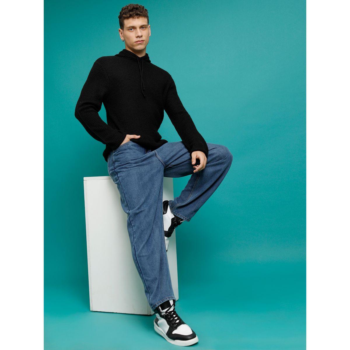Highlander X Styli  Ribbed Hooded Sweater with Drawstring-men-clothing-sweatersandpullovers-image-4