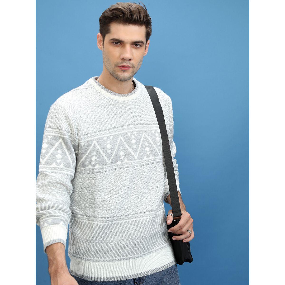 Highlander X Styli  Geo Pattern Open Knit Sweater-men-clothing-sweatersandpullovers-image-1