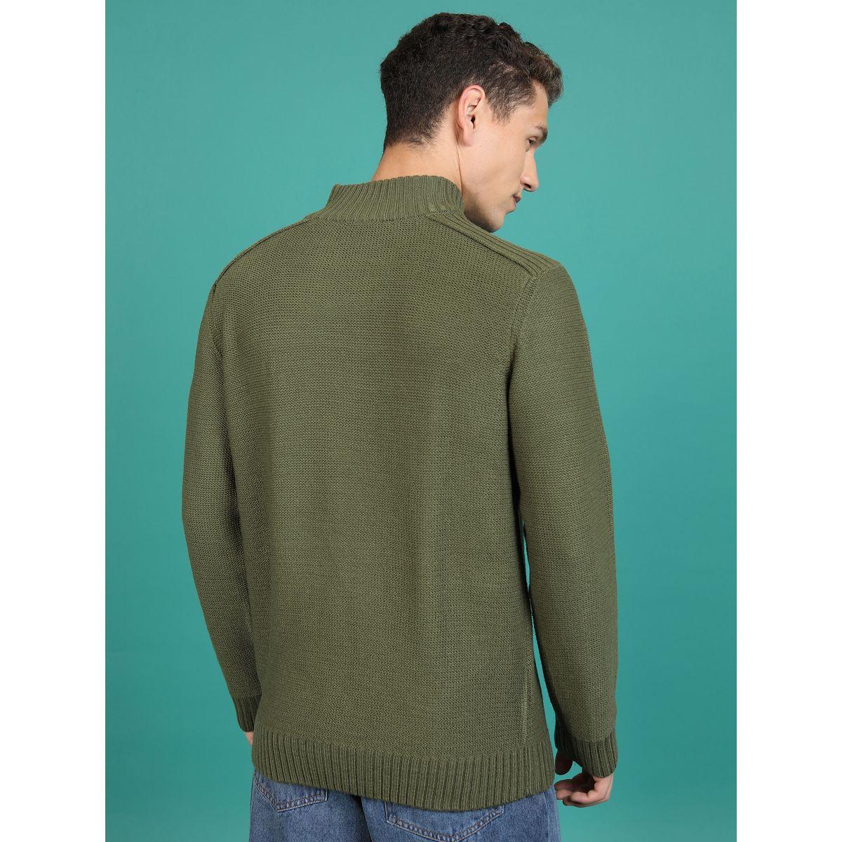 Highlander X Styli  High Neck Knit Sweater with Button Placket-men-clothing-sweatersandpullovers-image-3